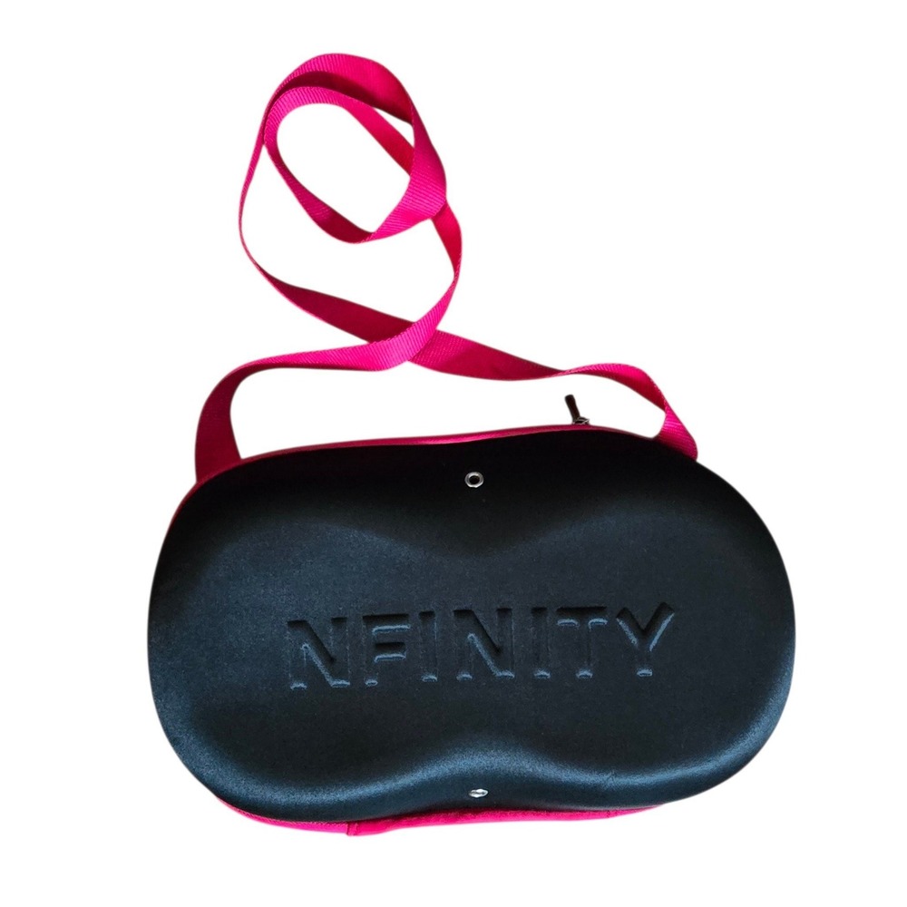 Nfinity Cheer Bow Case Black Hot Pink Hardshell Zippered Travel Carrier Bag